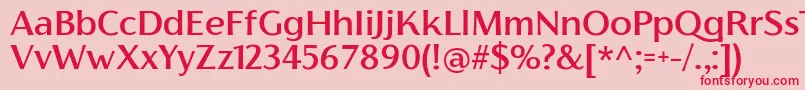 FlorentiaMediumTrial Font – Red Fonts on Pink Background