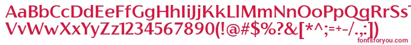 フォントFlorentiaMediumTrial – 白い背景に赤い文字