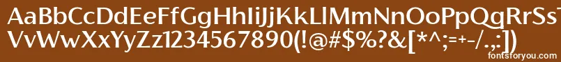 Шрифт FlorentiaMediumTrial – белые шрифты на коричневом фоне