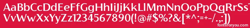 FlorentiaMediumTrial Font – White Fonts on Red Background