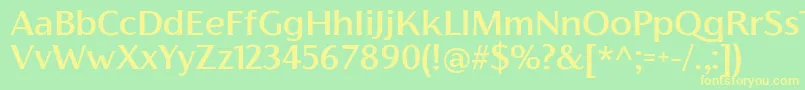 FlorentiaMediumTrial Font – Yellow Fonts on Green Background