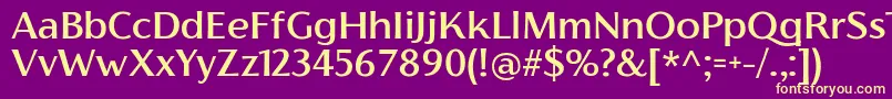Шрифт FlorentiaMediumTrial – жёлтые шрифты на фиолетовом фоне