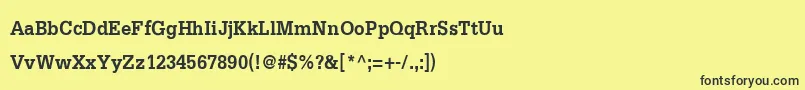 DilleniaupcBold Font – Black Fonts on Yellow Background