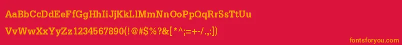 DilleniaupcBold Font – Orange Fonts on Red Background