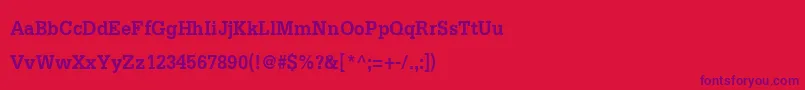 DilleniaupcBold Font – Purple Fonts on Red Background