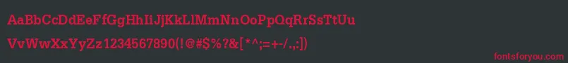 DilleniaupcBold Font – Red Fonts on Black Background