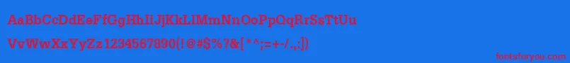 Police DilleniaupcBold – polices rouges sur fond bleu