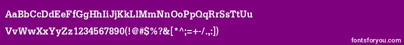 DilleniaupcBold Font – White Fonts on Purple Background