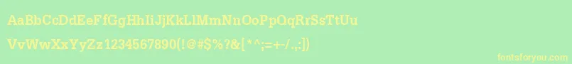 DilleniaupcBold Font – Yellow Fonts on Green Background