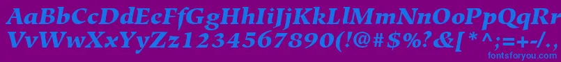 fuente HiroshigeLtBlackItalic – Fuentes Azules Sobre Fondo Morado