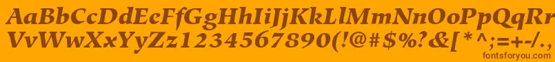 fuente HiroshigeLtBlackItalic – Fuentes Marrones Sobre Fondo Naranja