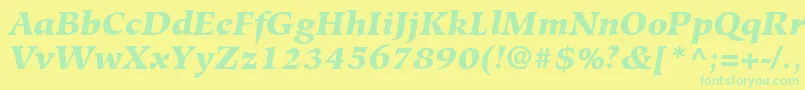 fuente HiroshigeLtBlackItalic – Fuentes Verdes Sobre Fondo Amarillo