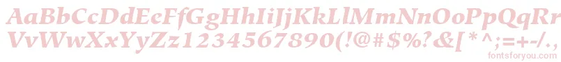 Шрифт HiroshigeLtBlackItalic – розовые шрифты