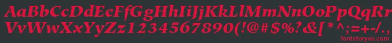 HiroshigeLtBlackItalic Font – Red Fonts on Black Background