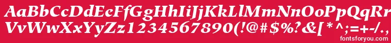 フォントHiroshigeLtBlackItalic – 赤い背景に白い文字