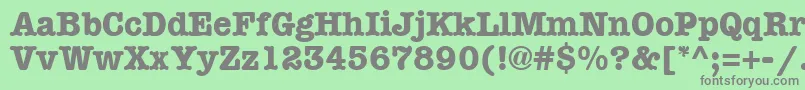 Teeny1 Font – Gray Fonts on Green Background