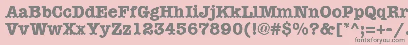 Шрифт Teeny1 – серые шрифты на розовом фоне