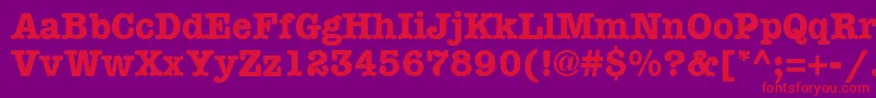 Teeny1 Font – Red Fonts on Purple Background
