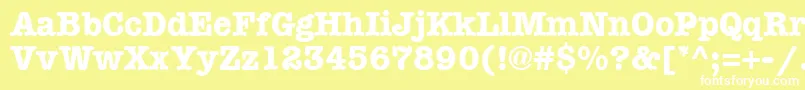 Teeny1 Font – White Fonts on Yellow Background