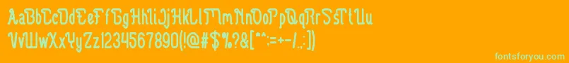 GuitarElectric Font – Green Fonts on Orange Background