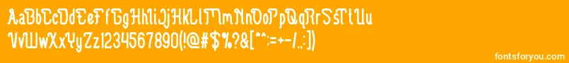 フォントGuitarElectric – オレンジの背景に白い文字