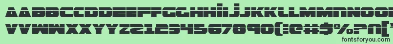 Подробнее о шрифте GuardianLaser Шрифт GuardianLaser – чёрные шрифты на зелёном фоне