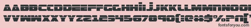 フォントGuardianLaser – ピンクの背景に黒い文字