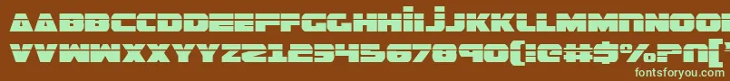 GuardianLaser Font – Green Fonts on Brown Background