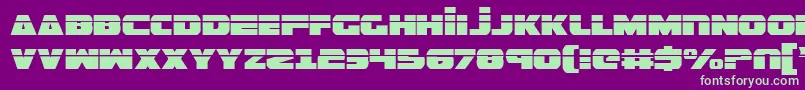 GuardianLaser Font – Green Fonts on Purple Background