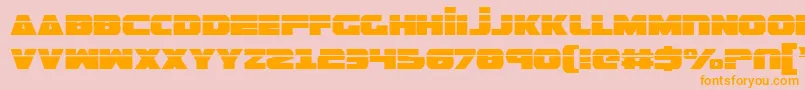 GuardianLaser Font – Orange Fonts on Pink Background