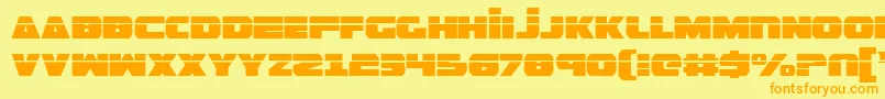 GuardianLaser Font – Orange Fonts on Yellow Background