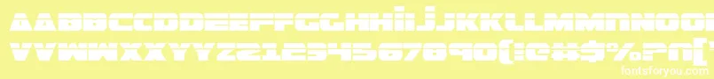 GuardianLaser Font – White Fonts on Yellow Background