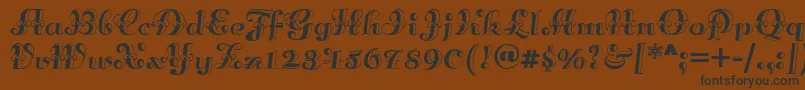 Annabellematineenf Font – Black Fonts on Brown Background