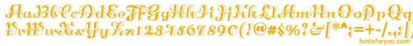 Annabellematineenf-Schriftart – Orangefarbene Schriften