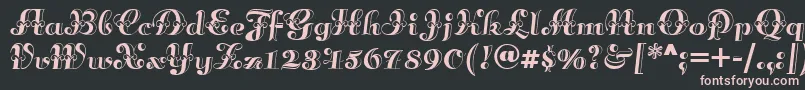 Шрифт Annabellematineenf – розовые шрифты на чёрном фоне