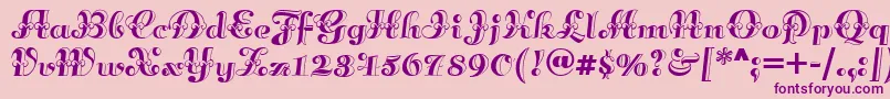 Annabellematineenf Font – Purple Fonts on Pink Background