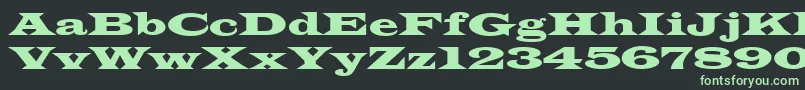 WideLatin Font – Green Fonts on Black Background