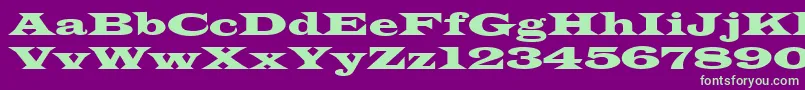 WideLatin Font – Green Fonts on Purple Background