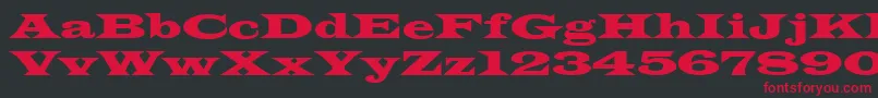 fuente WideLatin – Fuentes Rojas Sobre Fondo Negro
