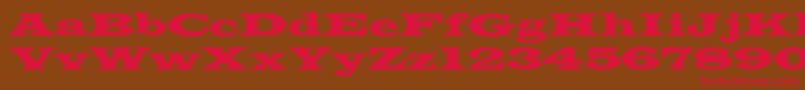 WideLatin Font – Red Fonts on Brown Background