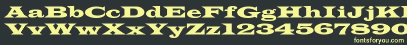 WideLatin Font – Yellow Fonts on Black Background