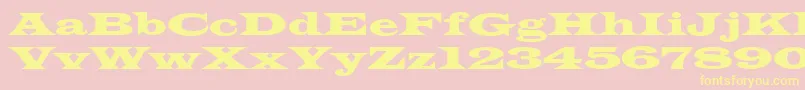 WideLatin Font – Yellow Fonts on Pink Background