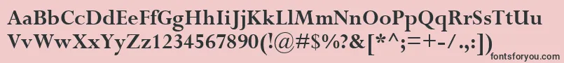 PerpetuaРџРѕР»СѓР¶РёСЂРЅС‹Р№ Font – Black Fonts on Pink Background