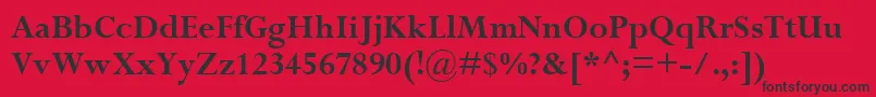 PerpetuaРџРѕР»СѓР¶РёСЂРЅС‹Р№ Font – Black Fonts on Red Background