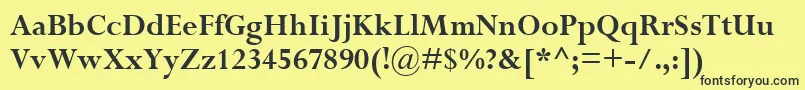 PerpetuaРџРѕР»СѓР¶РёСЂРЅС‹Р№ Font – Black Fonts on Yellow Background