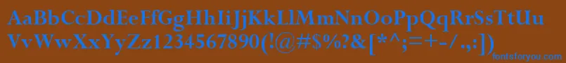 PerpetuaРџРѕР»СѓР¶РёСЂРЅС‹Р№ Font – Blue Fonts on Brown Background