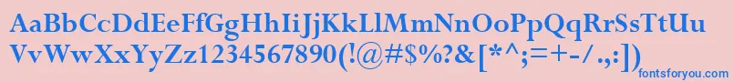 PerpetuaРџРѕР»СѓР¶РёСЂРЅС‹Р№ Font – Blue Fonts on Pink Background