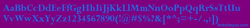 PerpetuaРџРѕР»СѓР¶РёСЂРЅС‹Р№ Font – Blue Fonts on Purple Background