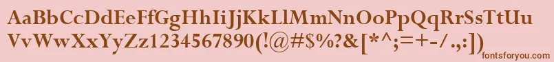 PerpetuaРџРѕР»СѓР¶РёСЂРЅС‹Р№ Font – Brown Fonts on Pink Background