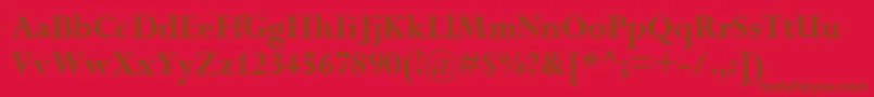 PerpetuaРџРѕР»СѓР¶РёСЂРЅС‹Р№ Font – Brown Fonts on Red Background